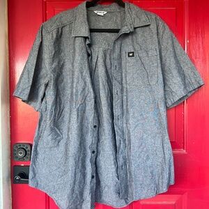 Caterpillar Men's XL Short Sleeve Work Casual Shirt Grey